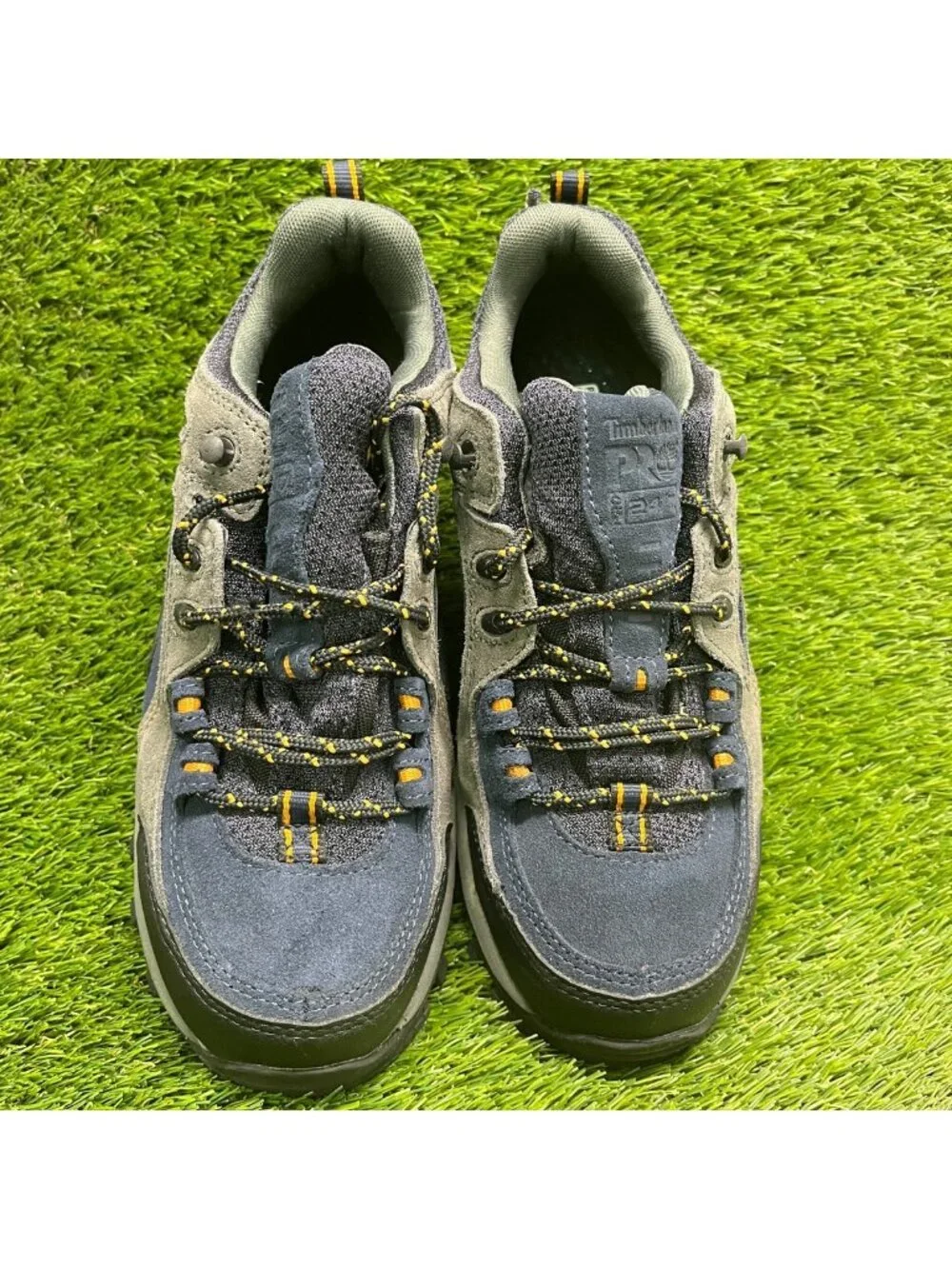 Timberland Pro Mudsill Mens Size 8 Blue Gray Suede Steel Toe Safety Work Shoes